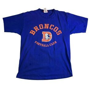 Denver Broncos Reebok Short Sleeve T-Shirt Size Medium Blue y2k